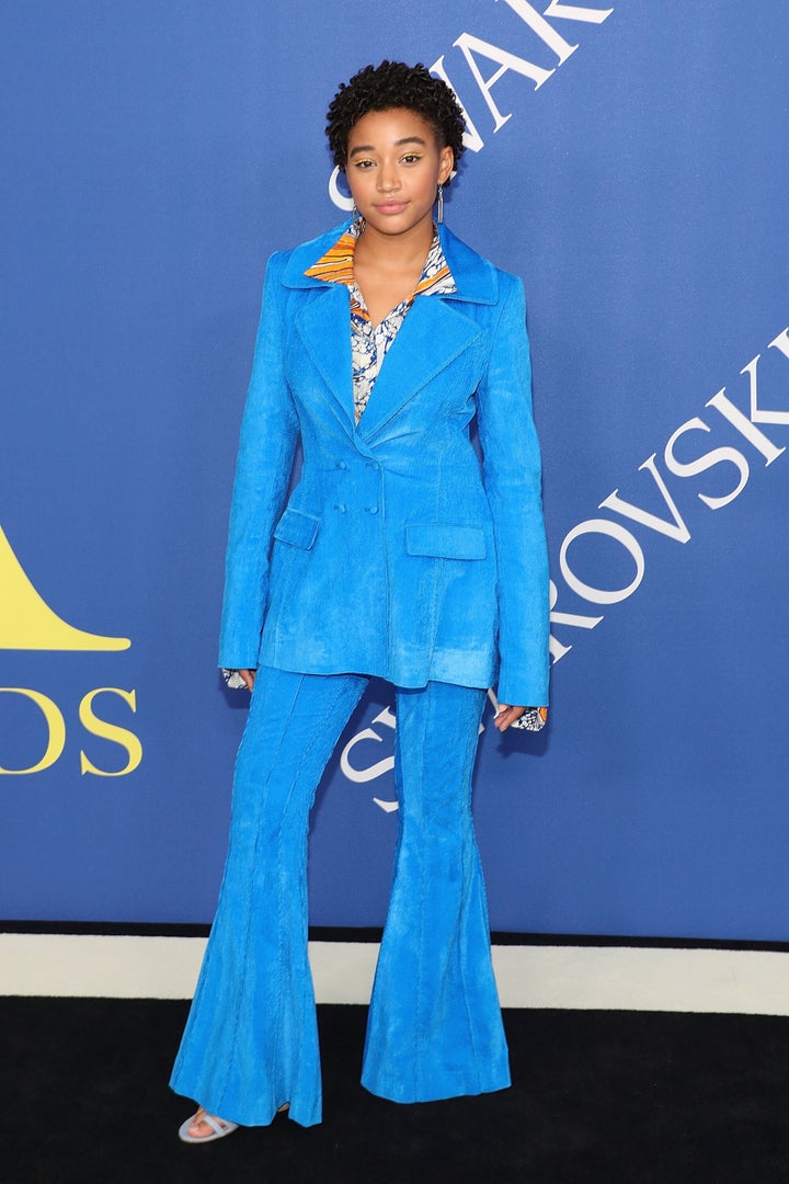 Amandla Stenberg at the CFDA Awards in Brooklyn on June 4, 2018.