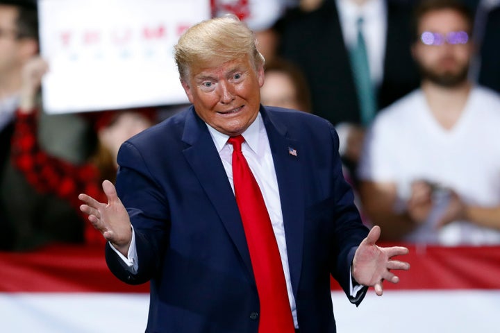 Trump speaks at a campaign rally after becoming the third president to be impeached.