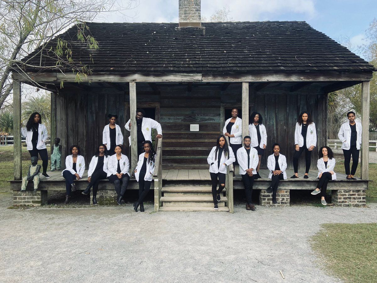 Bottom row: Adedoyin Johnson, Christen Brown, Rachel Trusty, Jasmine Taylor, Rachel Turner, Jean Lafontant, Alexandria Jones, Jessica Mecklosky. Top row: Sydney Labat, Tiana Roddy, Russell Ledet, Carrie Crook, Jasira Ziglar, Tivona Batieste, Mashil Fleurestil