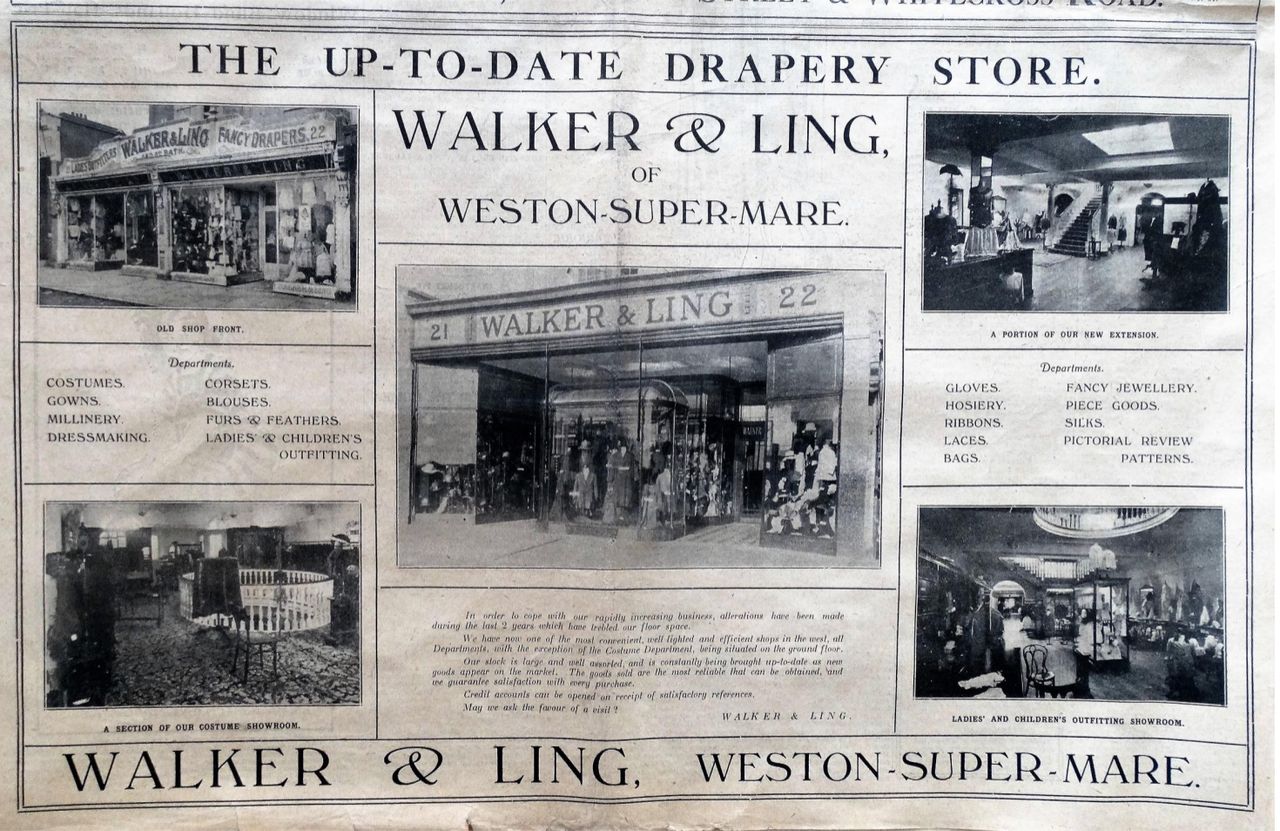 Historic cutting of a Walker & Ling advertisement. 