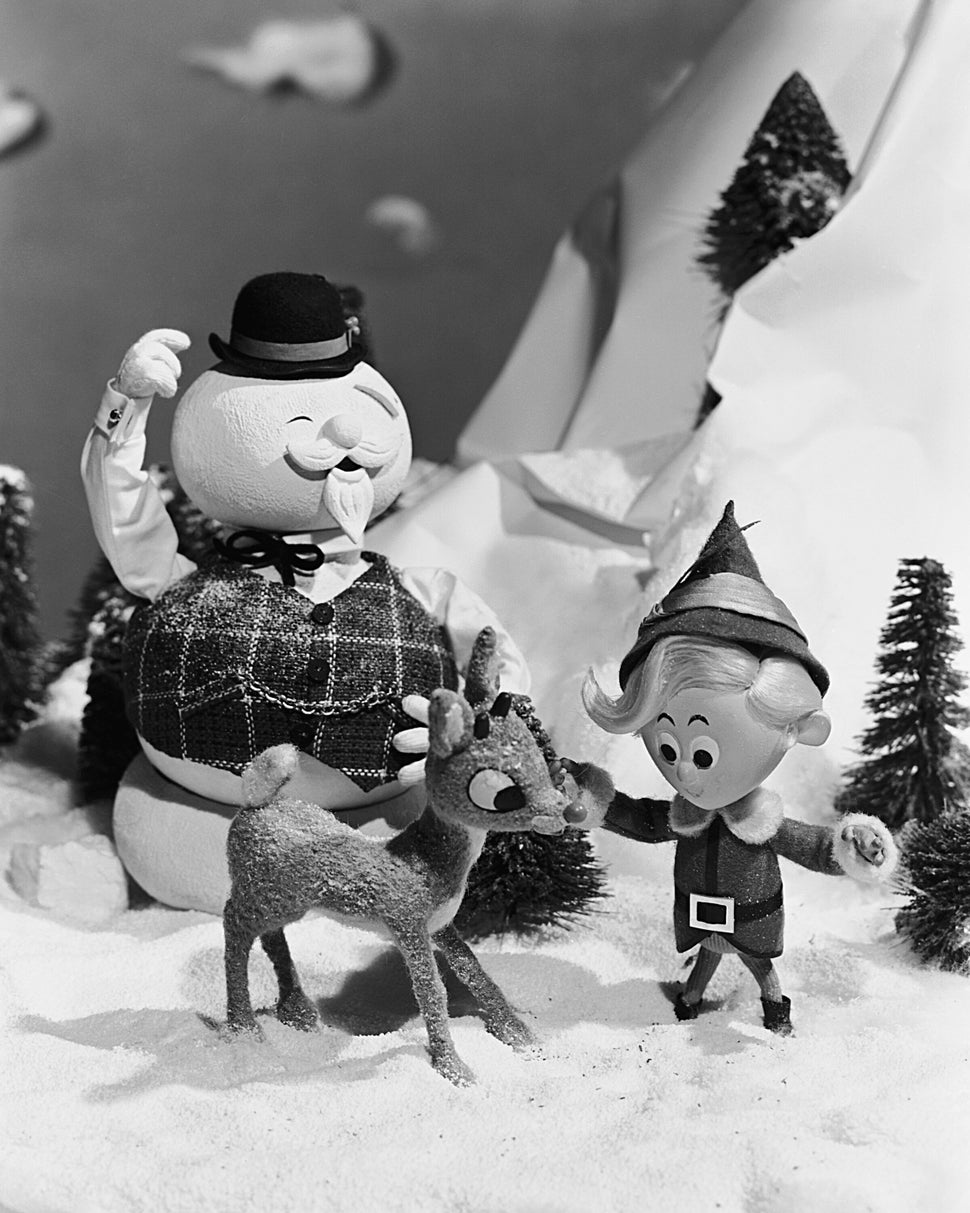Sam the Snowman, Rudolph the Red-Nosed Reindeer, and Hermey the Elf.