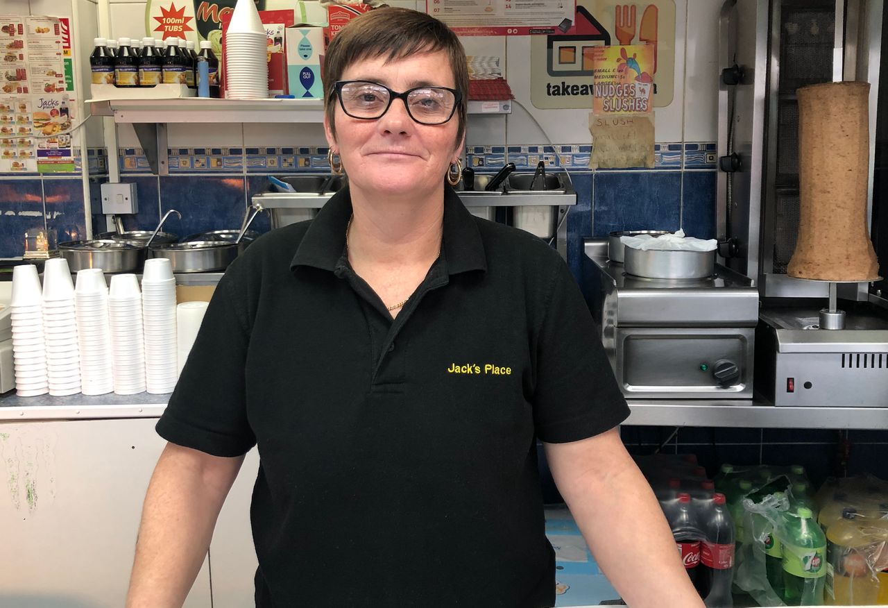 Kerry Corbridge, who works at Jack’s Plaice chippy in Shiregreen