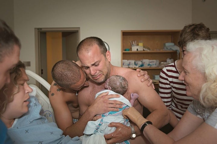 The birth photo of BJ Barone and Frankie Nelson that went viral around the world.