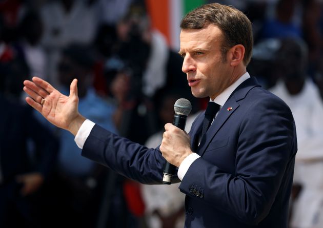 Emmanuel Macron, ici à Abidjan en Côte d'Ivoire le 21 décembre