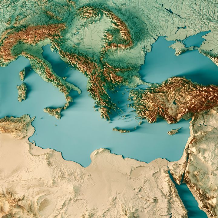 Αποτύπωση της Ανατολικής Μεσογείου σε χάρτη 3D