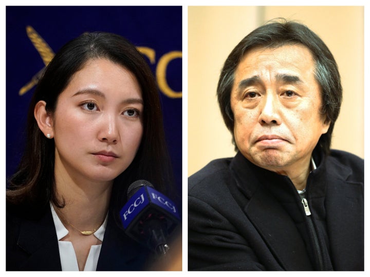 伊藤詩織さん（左）と金平茂紀さん（右）