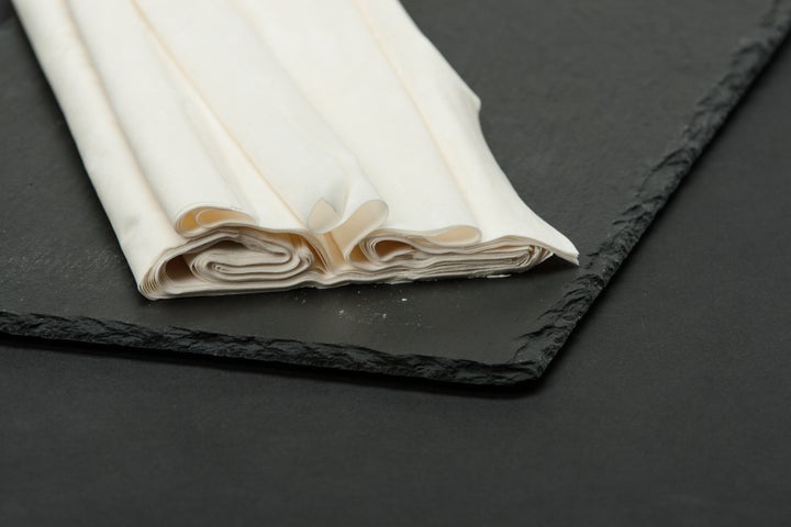 Raw Phyllo Dough Sheets. Thin Filo Puff Pastry