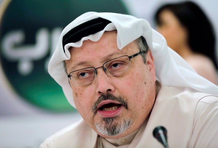 Washington Post columnist Jamal Khashoggi was murdered in the Saudi Consulate in Istanbul last year by a team of Saudi agents. (AP Photo/Hasan Jamali, File)