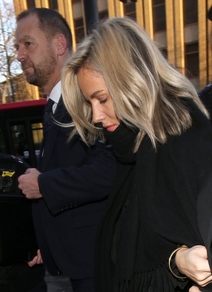 Caroline Flack at Highbury Magistrates Court, London.