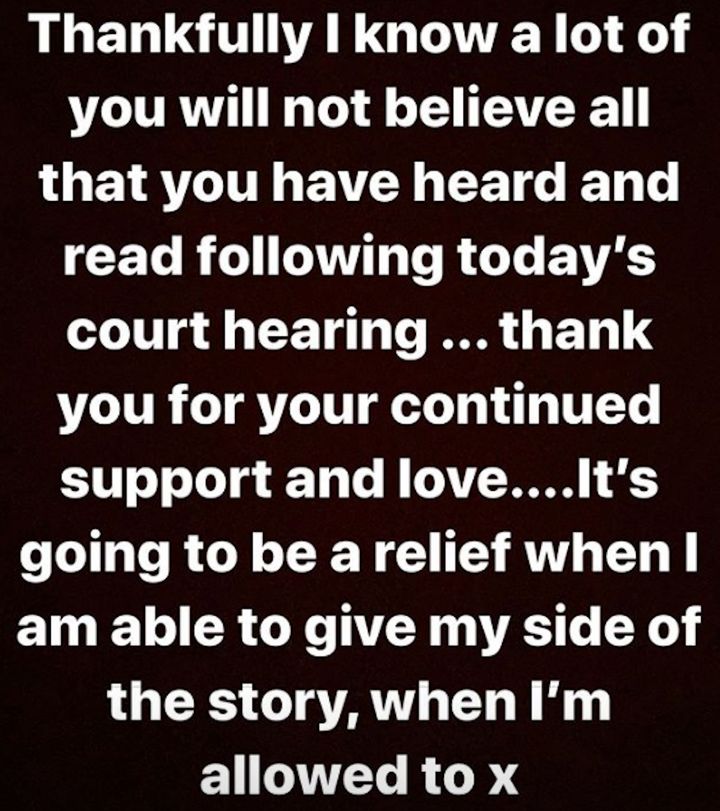 Caroline shared this message following the hearing.