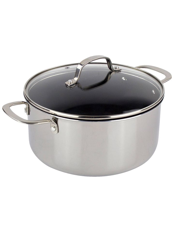 Eaziglide Neverstick3 Professional Bi-Ply Non-Stick Lidded Casserole, 24cm