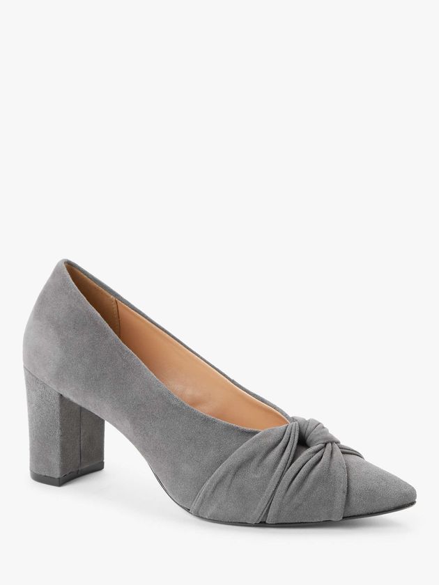 Amilia Block Heel Twist Trim Court Shoes