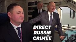 Poutine inaugure le train qui relie la Russie à la