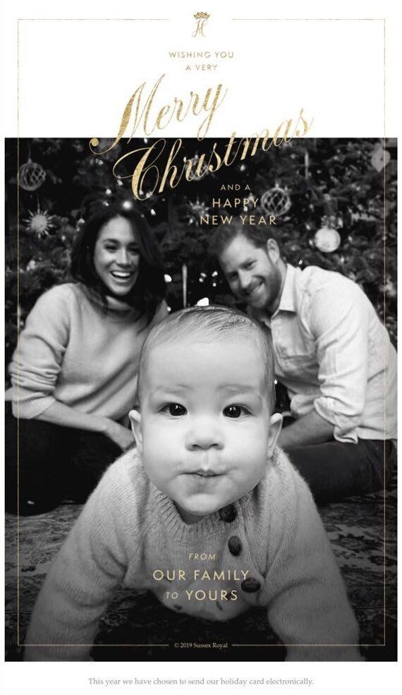 Harry And Meghan Release Christmas Card Featuring Baby Archie