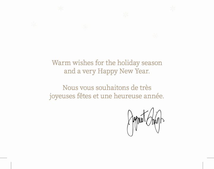 The inside of NDP Leader Jagmeet Singh's holiday card.