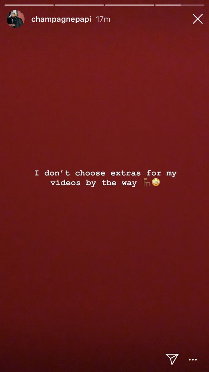 Drake posted this response on his Instagram story on Dec. 24, 2019.