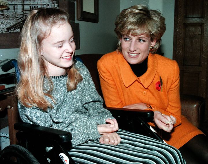 The Princess of Wales meeting Quinn when she was a child 