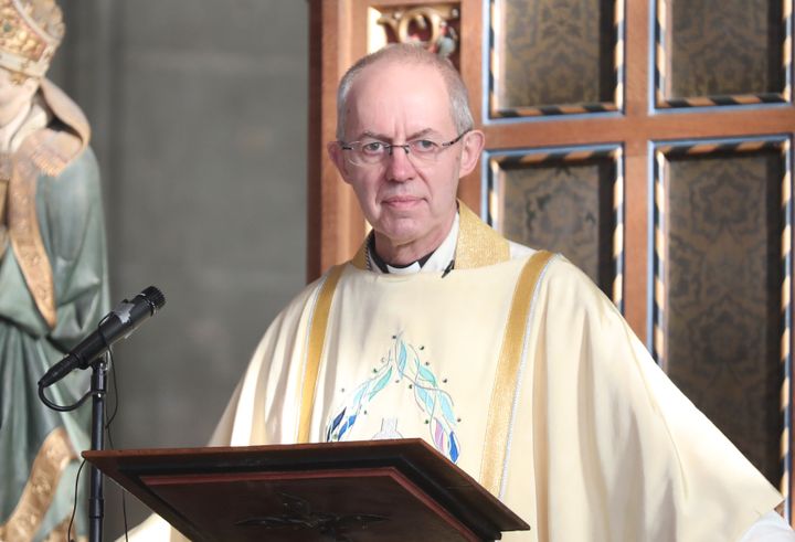The Archbishop of Canterbury Justin Welby during the Christmas Day service at Canterbury Cathedral
