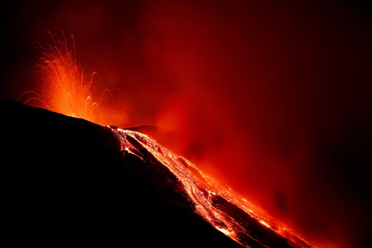 Η έκρηξη του ηφαιστείου Στρόμπολι, Ιταλία, 30 Αυγούστου 2019.
