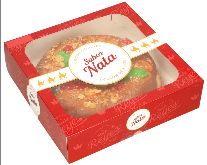 Roscón de Reyes sabor nata de la cadena de supermercados Dia.