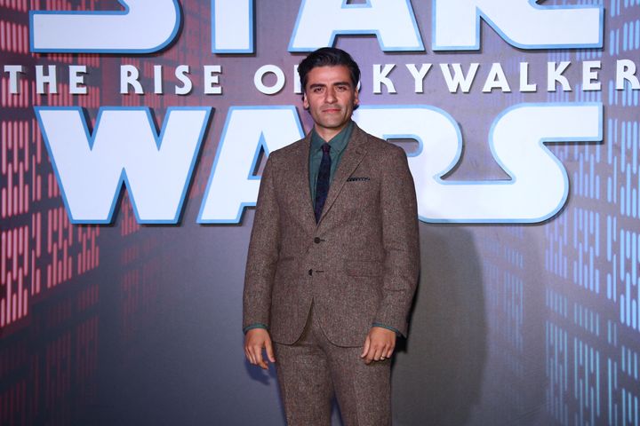 Oscar Isaac at the premiere of The Rise Of Skywalker