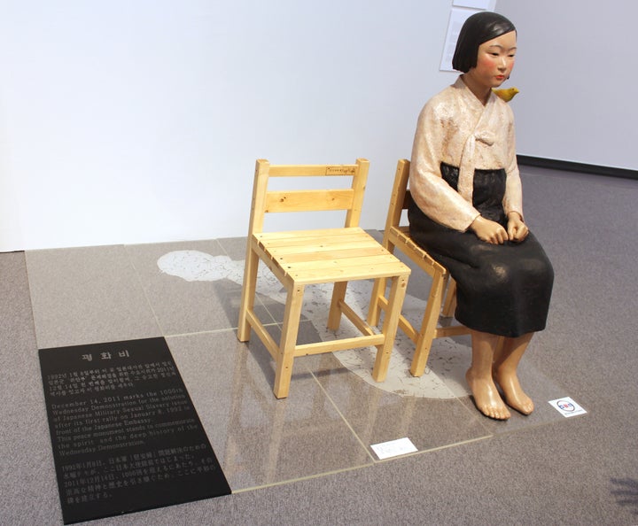 「表現の不自由展・その後」で展示されていた「平和の少女像」