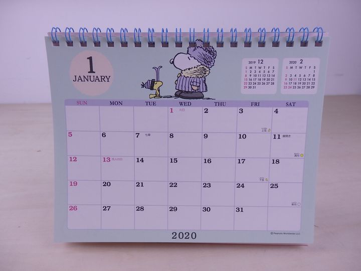 人気3位のスヌーピーリングカレンダー (C)Peanuts Worldwide LCC www.snoopy.co.jp