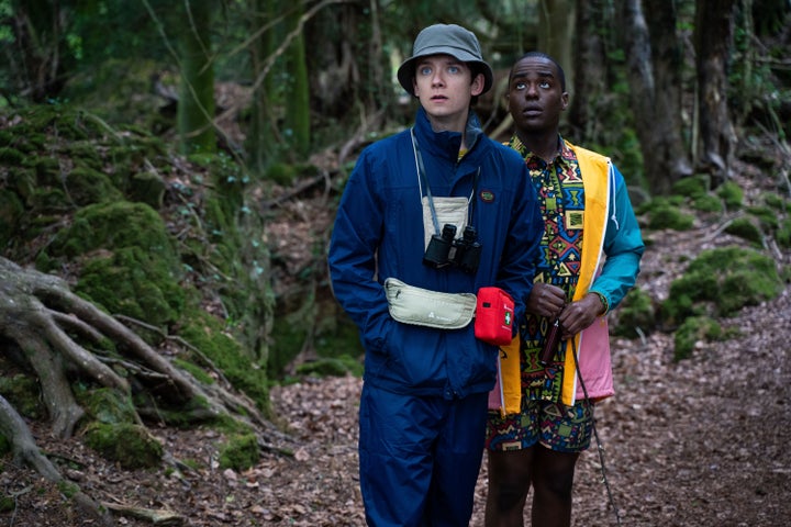 Asa Butterfield and Ncuti Gatwa in Season 2 of "Sex Education"