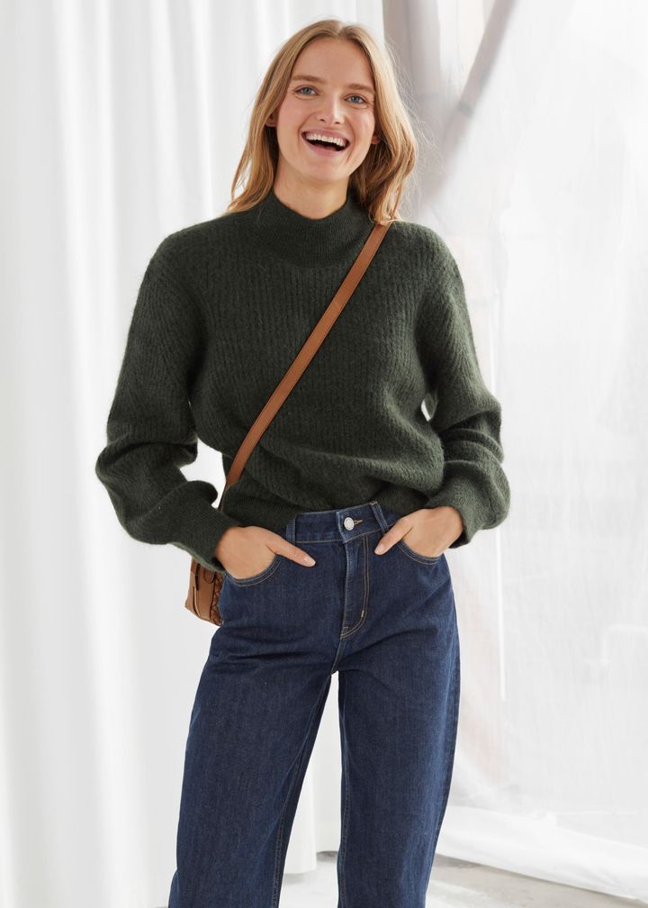 Wool Blend Ribbed Knit Sweater, & Other Stories