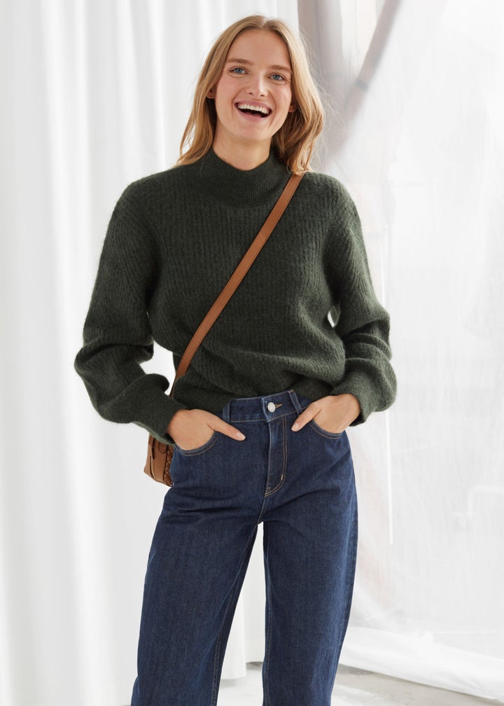 Wool Blend Ribbed Knit Sweater, & Other Stories