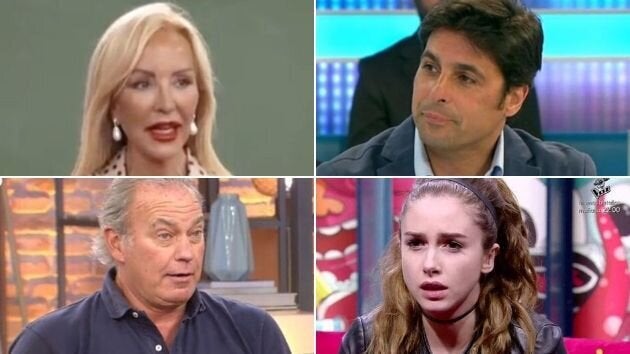 Carmen Lomana en 'La vuelta al cole', Francisco Rivera en 'Espejo Público', Bertín Osborne como colaborador de 'Viva la vida' y Carlota Prado, concursante de 'GH Revolution'.