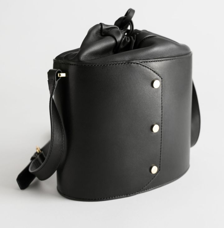 Small Leather Bucket Bag, & Other Stories
