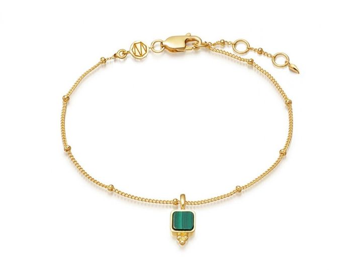 Lucy Williams Malachite Gold Bracelet, Missoma