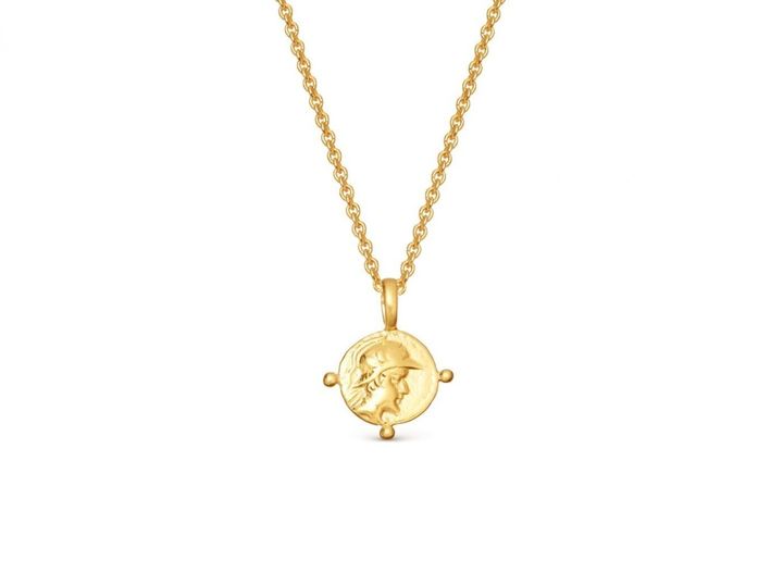 Lucy Williams Gold Mini Roman Coin Necklace, Missoma