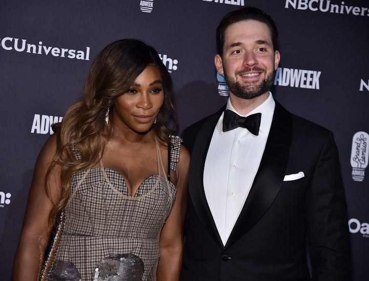 Serena Williams and Alexis Ohanian at the 2018 Brand Genius Awards in New York.