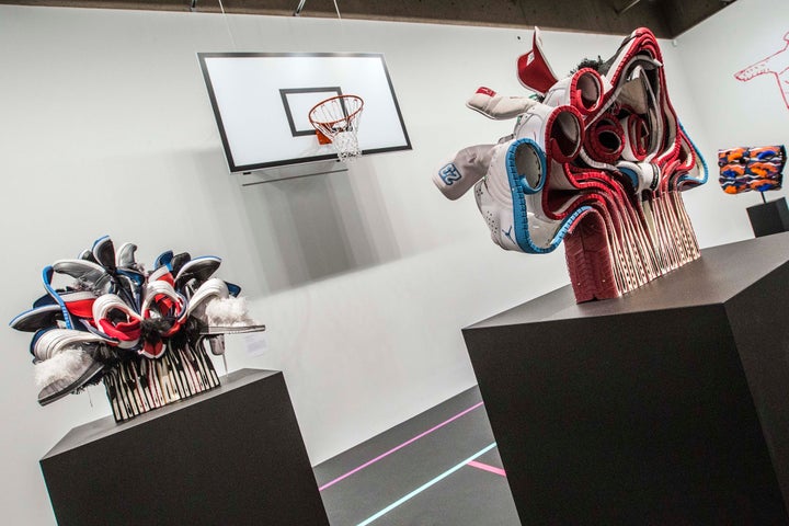 Brian Jungen's artwork at his summer exhibition at the Art Gallery of Ontario.