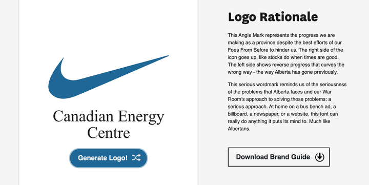 A totally original logo for the Canadian Energy Centre, obviously. 