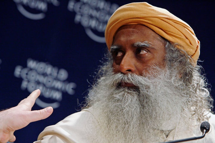 Jaggi Vasudev, Sadhguru and Founder of Isha Foundation, at the World Economic Forum (WEF) in Davos, Switzerland, January 28, 2007. 