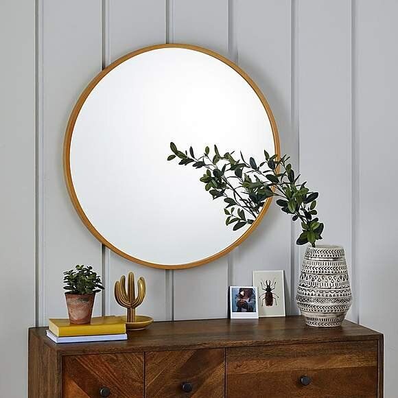 Circular Wooden Mirror, Dunelm