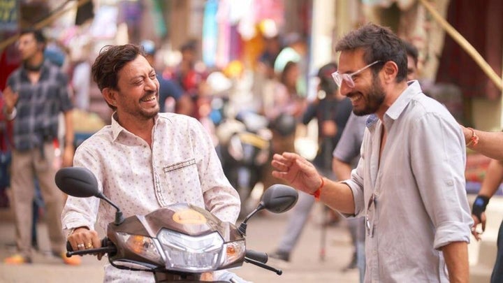 Irrfan Khan and Homi Adajania in 'Angrezi Medium'