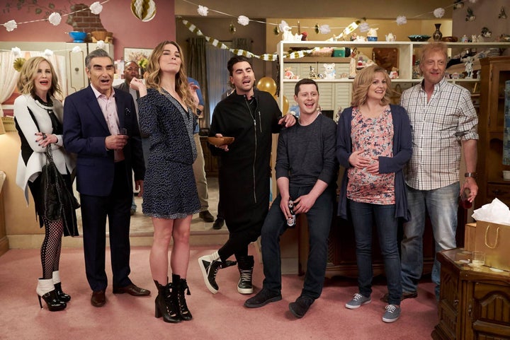 A promotional image from the CBC show "Schitt's Creek."