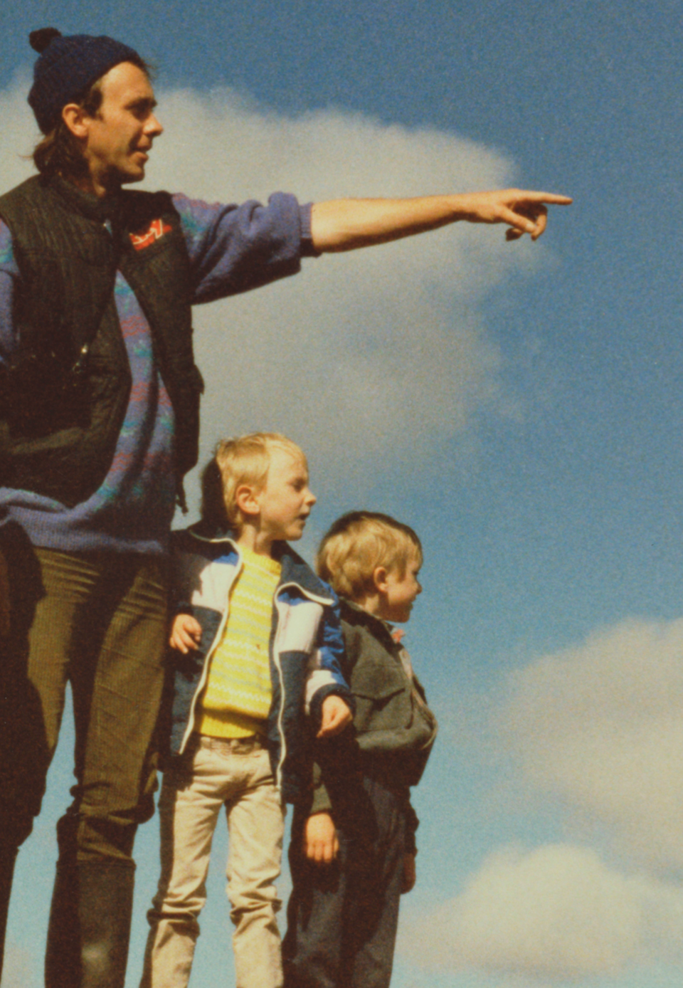 Colin Caffell with his twins, who were murdered in their beds 