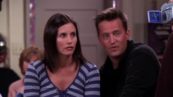 Monica and Chandler were not impressed with a sleeping Emma 17 years ago
