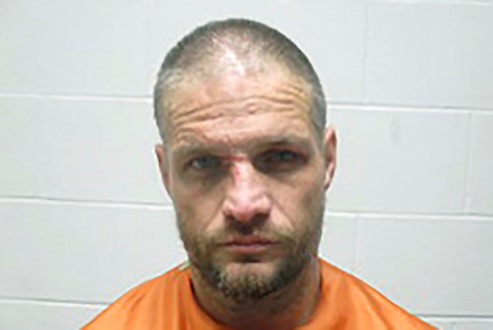 This Jan. 1, 2020, photo provided by the Creek County (Oklahoma) Sheriff's Department shows Brandon Wade Kirby. Police in Oklahoma say Kirby was arrested on New Year's Day after he allegedly took a truck and drove it more than 100 miles with a sleeping passenger and a goat inside. Authorities say he was eventually arrested near Tulsa, Oklahoma, after he let the passenger and goat go, and the victim called police. (Creek County Sheriff's Department via AP)