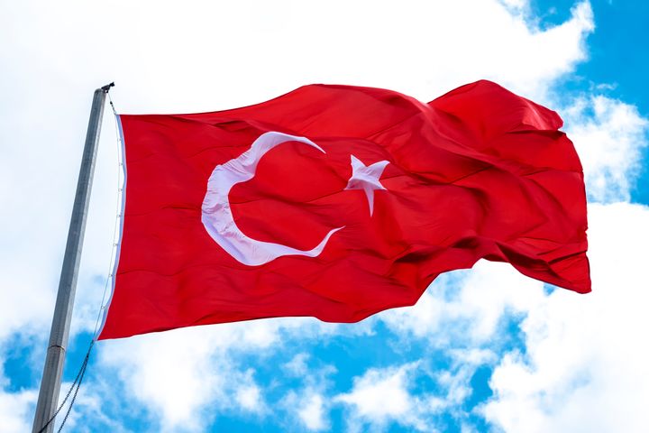 Turkish Flag In The Wind