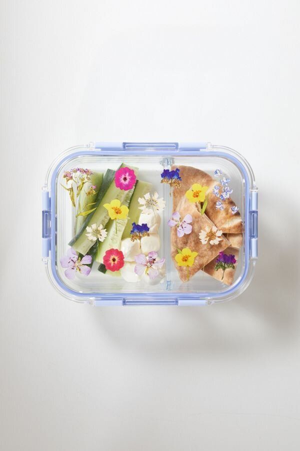 A glass to-go container that's perfect for a portioned lunch