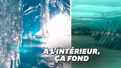 La fonte des glaciers se voit de l’intérieur avec les vidéos de ce jeune