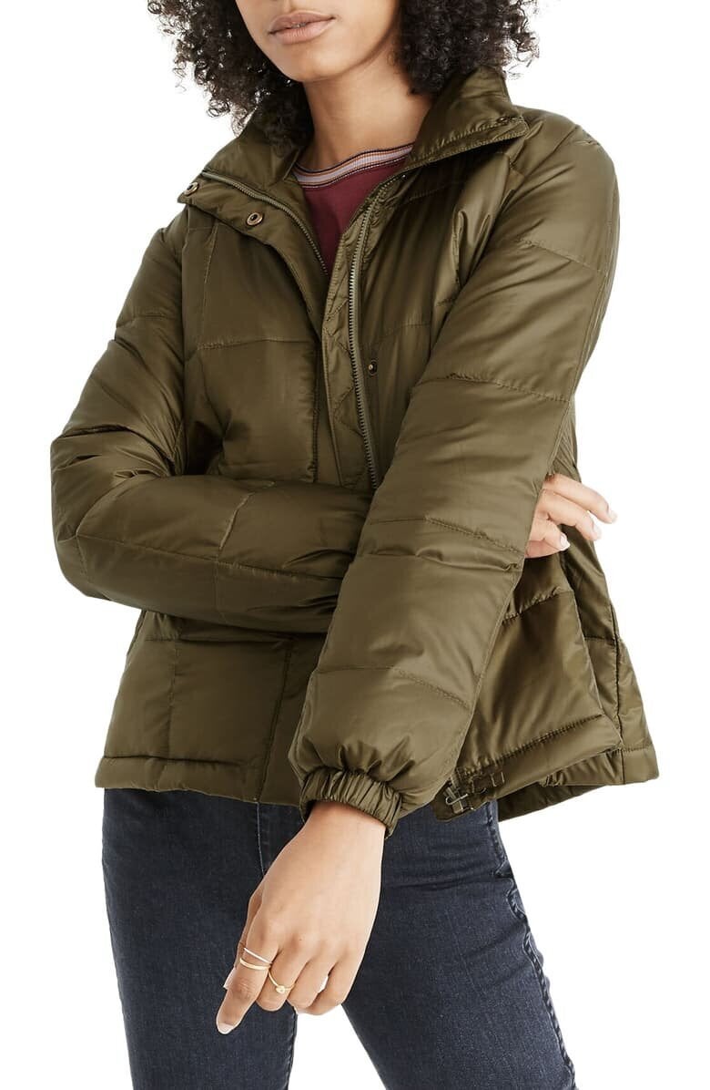 Madewell's Packable Puffer Coat Doubles As a Travel Neck Pillow