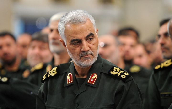 A file photo dated September 18, 2016 shows Iranian Revolutionary Guards' Quds Force commander Qasem Soleimani in Tehran, Iran.