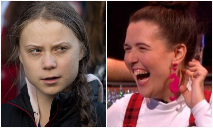 Rosie Jones (right) made a joke about Greta Thunberg on The Last Leg